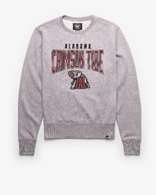 Hooded men sweatshirt with a drawstring closureALABAMA CRIMSON TIDE TEAM ELEMENTS ARCH '47 HEADLINE CREW