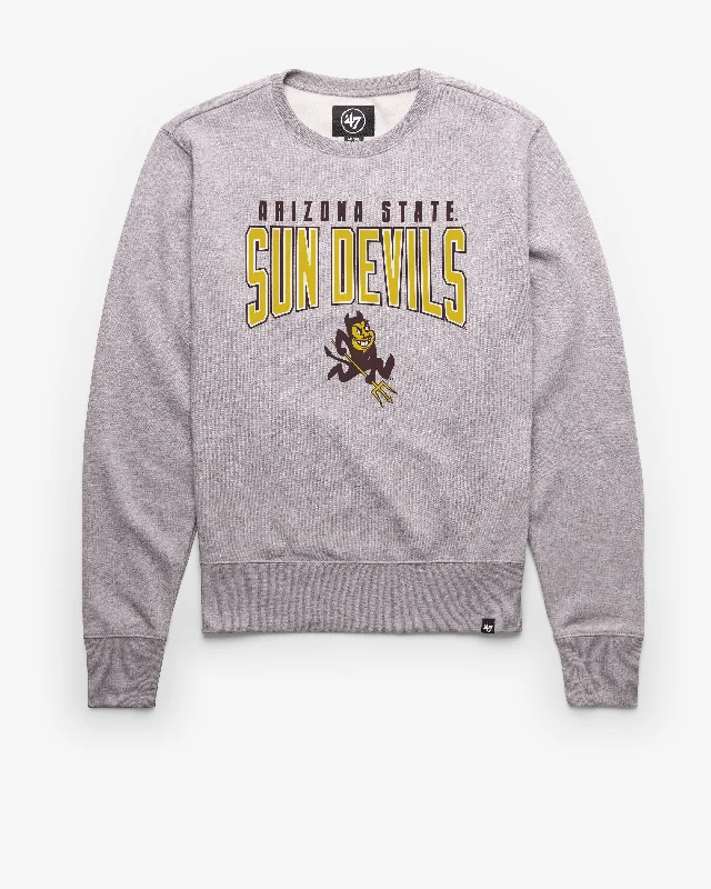 Fleece - lined men sweatshirt for extra warmth in winterARIZONA STATE SUN DEVILS ASU TEAM ELEMENTS ARCH '47 HEADLINE CREW
