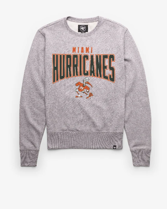 Christmas - themed men sweatshirt for the holiday seasonMIAMI HURRICANES TEAM ELEMENTS ARCH '47 HEADLINE CREW
