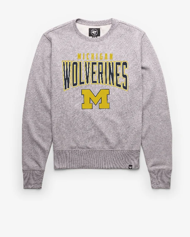 Plus - size men sweatshirt for a comfortable and stylish fitMICHIGAN WOLVERINES TEAM ELEMENTS ARCH '47 HEADLINE CREW