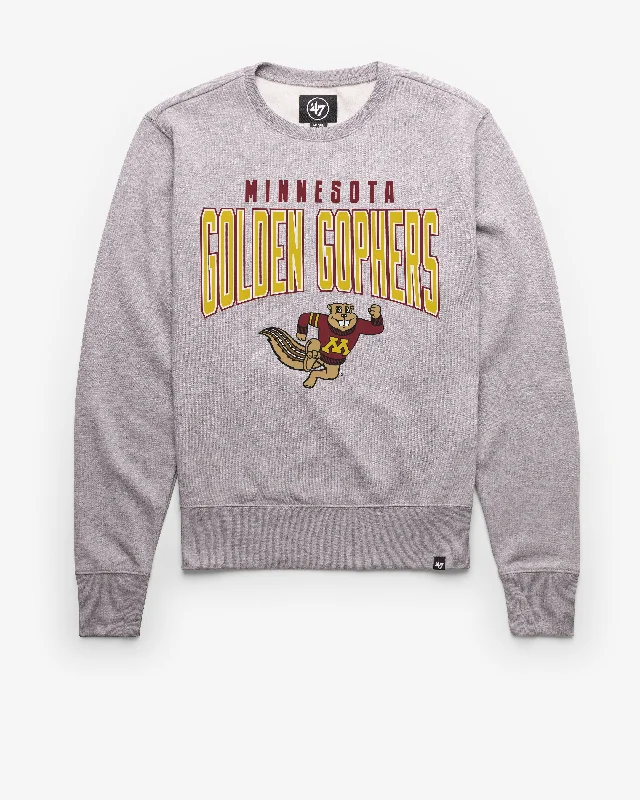 Hooded men sweatshirt with a drawstring closureMINNESOTA GOLDEN GOPHERS TEAM ELEMENTS ARCH '47 HEADLINE CREW