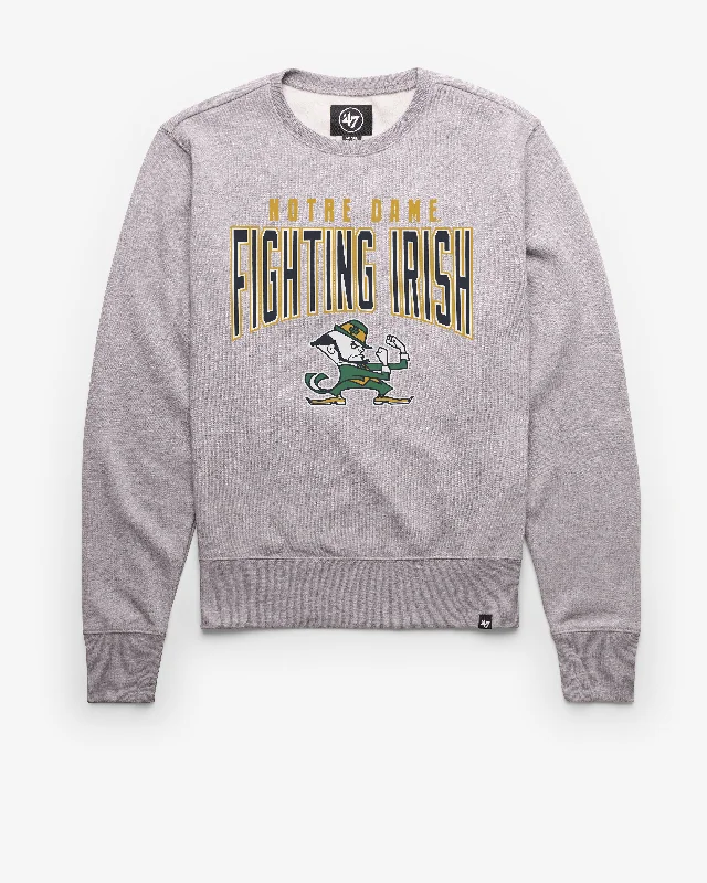 Graphic print men sweatshirt with cool designsNOTRE DAME FIGHTIN IRISH TEAM ELEMENTS ARCH '47 HEADLINE CREW