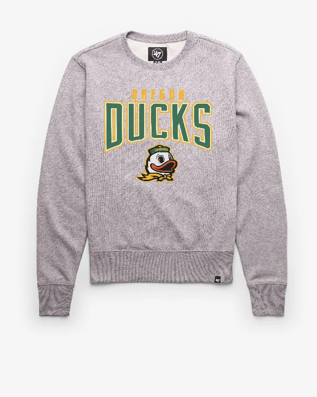 Zip - up men sweatshirt for easy on - and - offOREGON DUCKS TEAM ELEMENTS ARCH '47 HEADLINE CREW Zip - up men sweatshirt for easy on - and - offOREGON DUCKS TEAM ELEMENTS ARCH '47 HEADLINE CREW