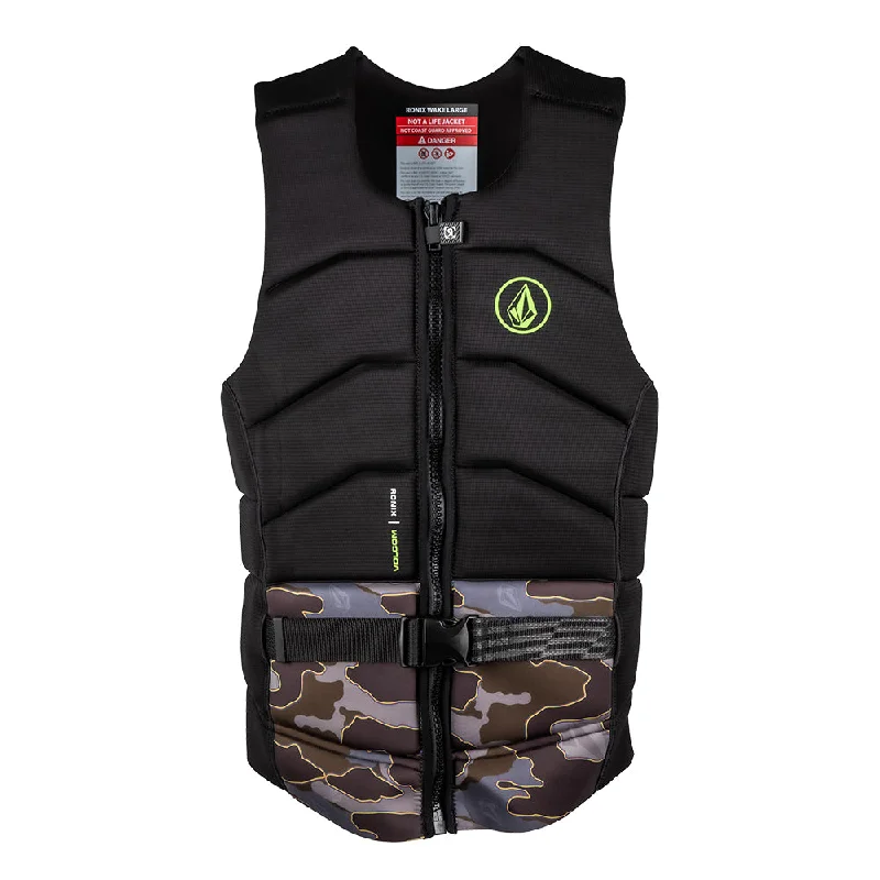 Hooded men jackets with a detachable faux - fur trim for added warmth2022 Ronix Volcom Impact Jacket - Stone / Camo