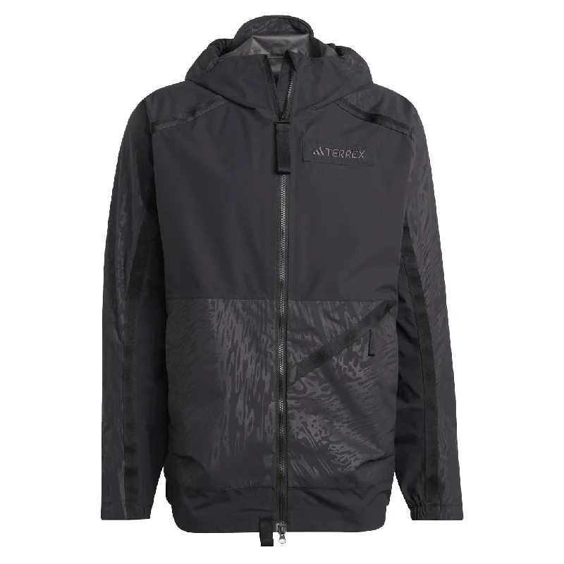 Windbreaker men jackets with UV protection for outdoor activitiesAdidas Terrex Utilitas Rr Jacket Black