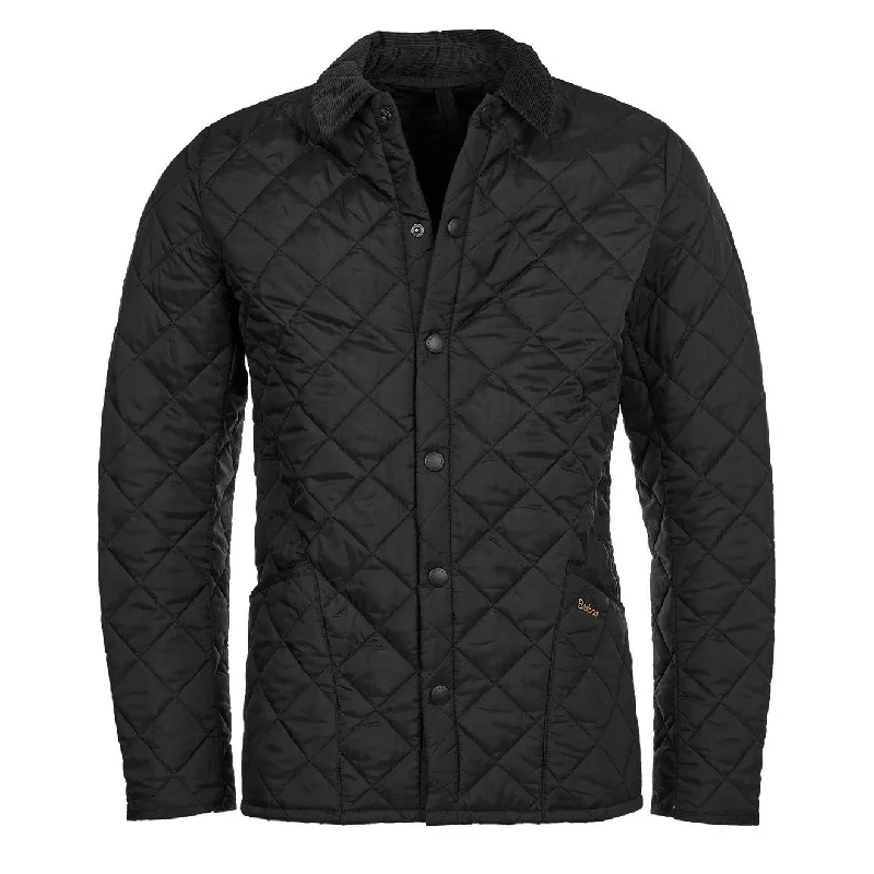 Tailored men jackets to pair with formal trousers for business meetingsBarbour Heritage Liddesdale Quilt Jacket Black