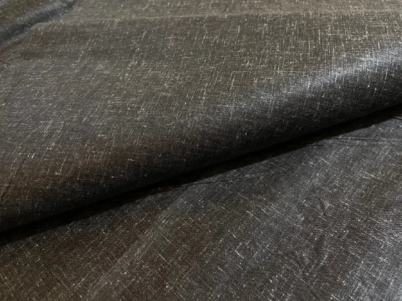 Plus Size Men's Herringbone Patterned Blazer in Grey for a Timeless and Sophisticated AppearanceBlack Plain Cotton Linen Fabric