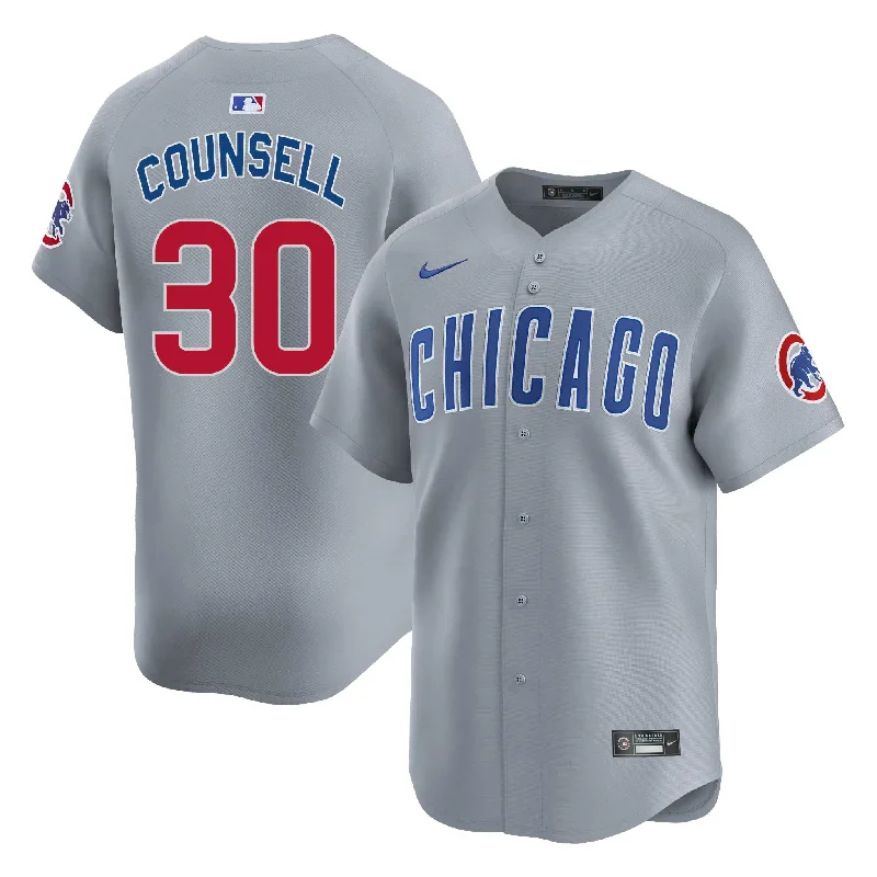 Men's Moisture - Wicking Golf Jerseys with UV Protection for Comfortable Rounds on the CourseChicago Cubs Craig Counsell Nike Road Vapor Limited Jersey W/ Authentic Lettering