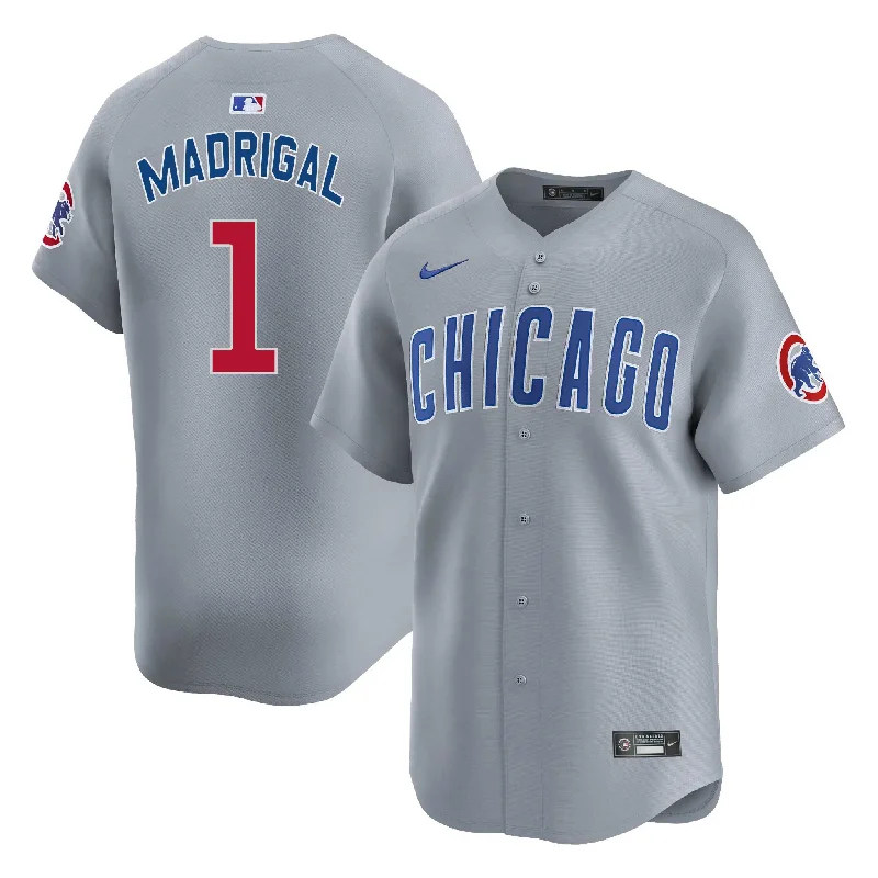 Men's Custom - Printed Baseball Jerseys with Player Names and Numbers for Personalized StyleChicago Cubs Nick Madrigal Nike Road Vapor Limited Jersey W/ Authentic Lettering