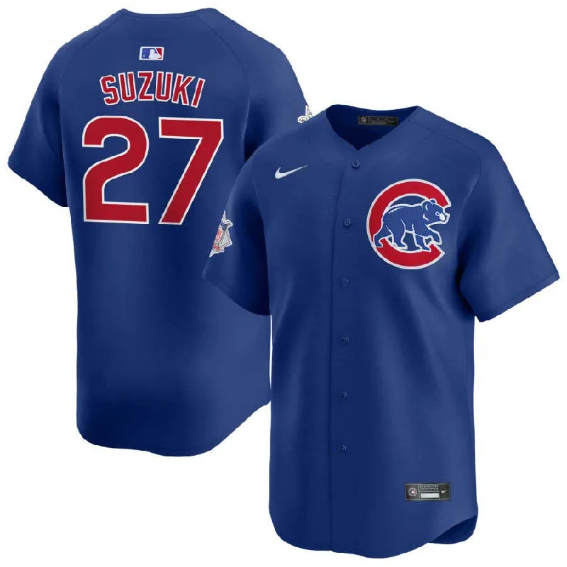 Men's Limited - Edition Cricket Jerseys Commemorating Historic Matches for Die - Hard Cricket LoversChicago Cubs Seiya Suzuki Nike Alternate Vapor Limited Jersey W/ Authentic Lettering Men's Limited - Edition Cricket Jerseys Commemorating Historic Matches for Die - Hard Cricket LoversChicago Cubs Seiya Suzuki Nike Alternate Vapor Limited Jersey W/ Authentic Lettering