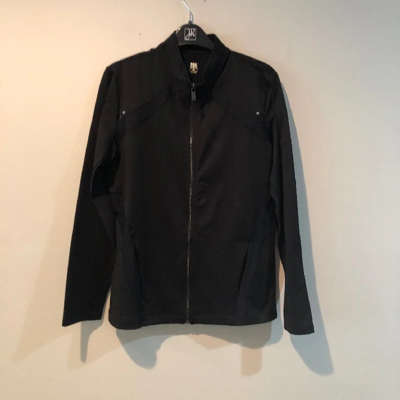 Corduroy men jackets in earthy tones for a rustic charmKnit Jacket, mock, zip, inserts black