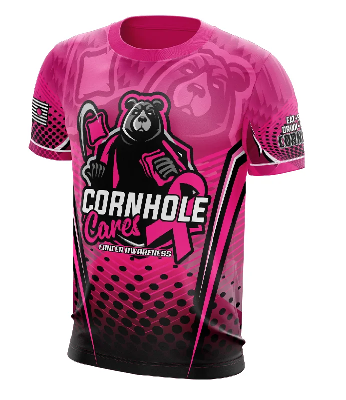 Men's NBA Authentic Team Jerseys in Official Team Colors for True Basketball FansCornhole Cares for Cancer Awareness Jersey Guy Jersey
