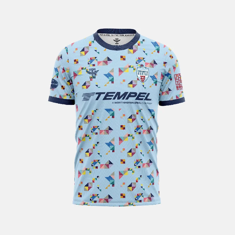 Men's Sustainable Organic Cotton Rugby Jerseys for Eco - Conscious Sports EnthusiastsEdgewater Castle FC Men's Blue Goalkeeper Jersey Men's Sustainable Organic Cotton Rugby Jerseys for Eco - Conscious Sports EnthusiastsEdgewater Castle FC Men's Blue Goalkeeper Jersey