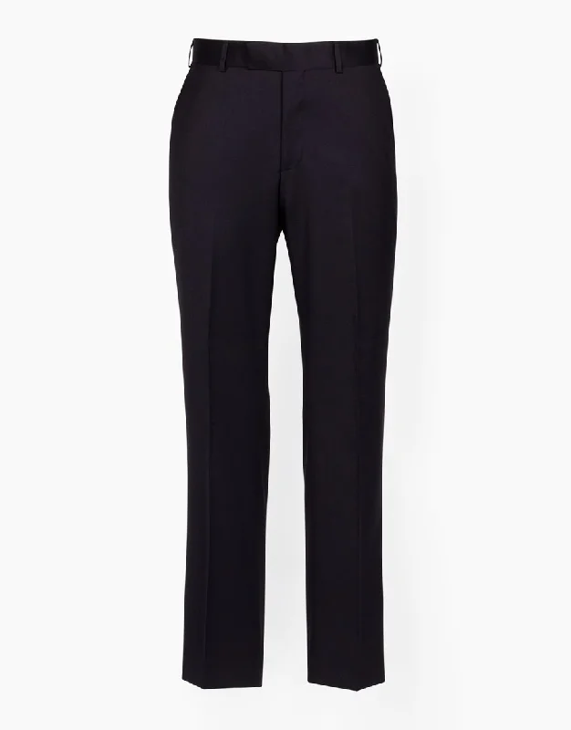 Men's Double - Breasted Velvet Blazer in Burgundy for a Sophisticated Evening OutfitExplorer Navy Twill Trouser