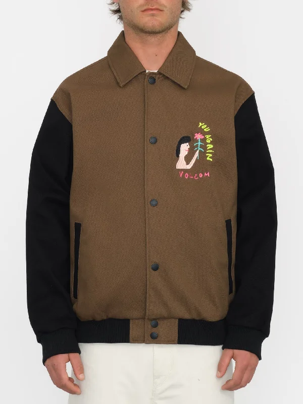 Men jackets with a media - friendly pocket for easy access to gadgetsArthur Longo Jacket - DARK EARTH