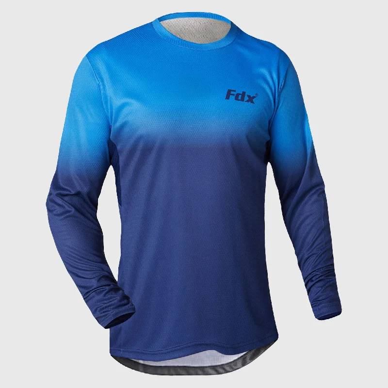 Men's Retro Hockey Jerseys with Classic Stripes and Logos for a Nostalgic Hockey AestheticFdx Men's & Boy's Duo Blue Mtb Jersey