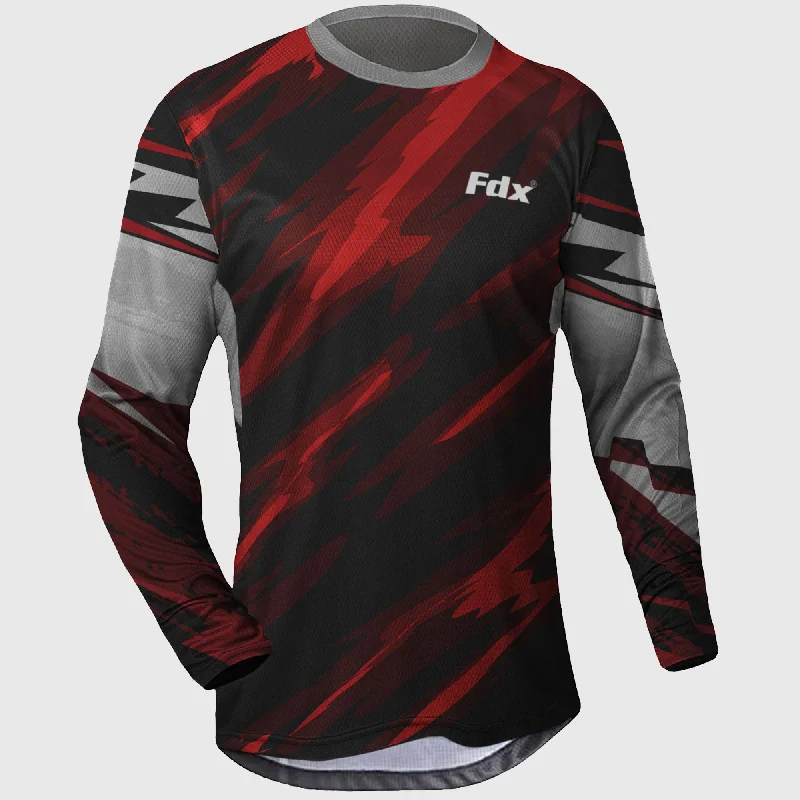 Men's Breathable Polyester Running Jerseys in Bright Neon Colors for High - Visibility WorkoutsFdx Thunder Men's & Boy's Red Mtb Jersey Men's Breathable Polyester Running Jerseys in Bright Neon Colors for High - Visibility WorkoutsFdx Thunder Men's & Boy's Red Mtb Jersey