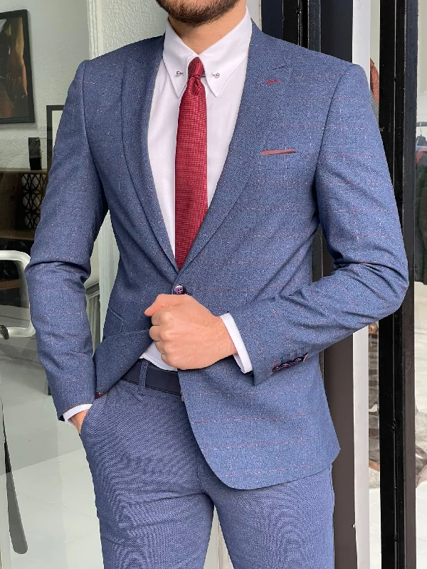 Plus Size Men's Floral Print Blazer in Pink and Purple for a Bold and Fashion - Forward StatementHazel Indigo Slim Fit Plaid Blazer Plus Size Men's Floral Print Blazer in Pink and Purple for a Bold and Fashion - Forward StatementHazel Indigo Slim Fit Plaid Blazer