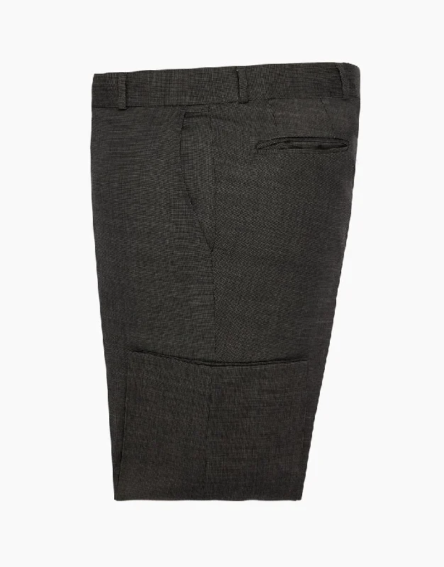 Men's Military - Inspired Khaki Blazer with Epaulettes for a Dapper and Stylish OutfitHollywood Charcoal Pin Dot Suit Trouser