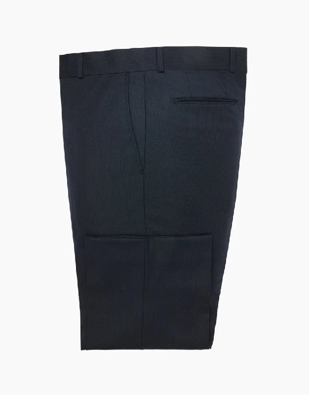 Men's Slim Fit Denim Blazer in Blue for a Casual and Trendy Streetwear LookHollywood Navy Stripe Suit Trouser