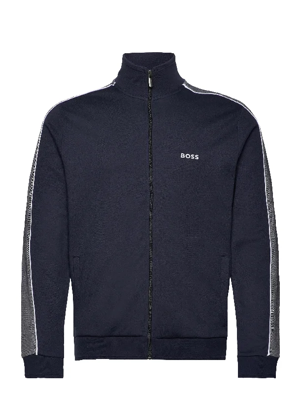 Down - filled men jackets in bright colors for winter fashionHugo Boss Men's Full Zip Tracksuit Jacket, Navy