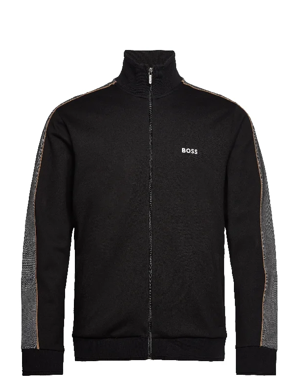 Bomber men jackets with ribbed cuffs for a classic 80s styleHugo Boss Men's Tracksuit Full Zip Jacket, Black