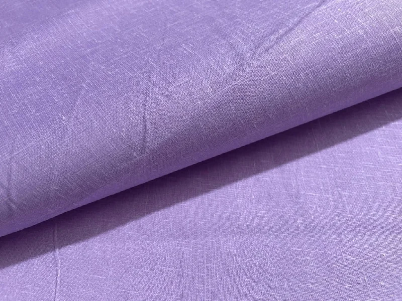 Men's Lightweight Linen - Blend Blazer in Beige for a Casual and Comfortable Summer EnsembleLavender Plain Cotton Linen Fabric
