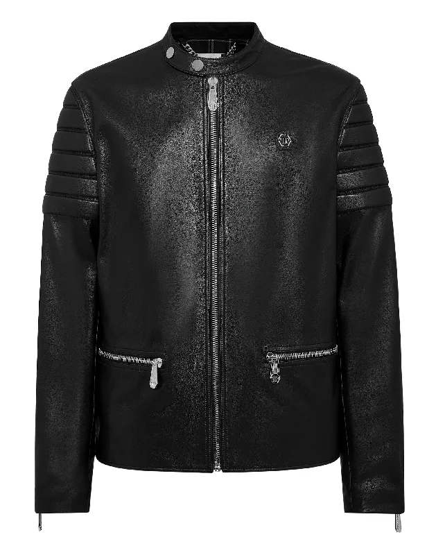 Lightweight men jackets made from recycled nylon for eco - friendly travelLeather Moto Jacket Dobermann Lightweight men jackets made from recycled nylon for eco - friendly travelLeather Moto Jacket Dobermann
