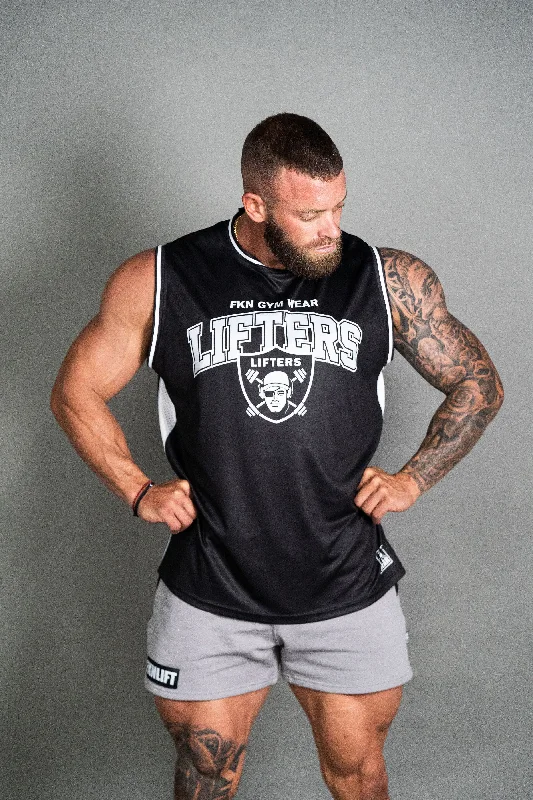 Men's Football Jerseys with Embroidered Club Badges for a Premium and Authentic AppealLIFTERS | Men's Gym Training Jersey Singlet | Black