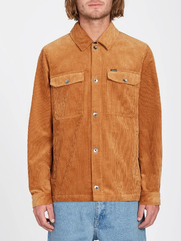 Hooded men jackets with a detachable faux - fur trim for added warmthLikeaton Jacket - TOBACCO Hooded men jackets with a detachable faux - fur trim for added warmthLikeaton Jacket - TOBACCO