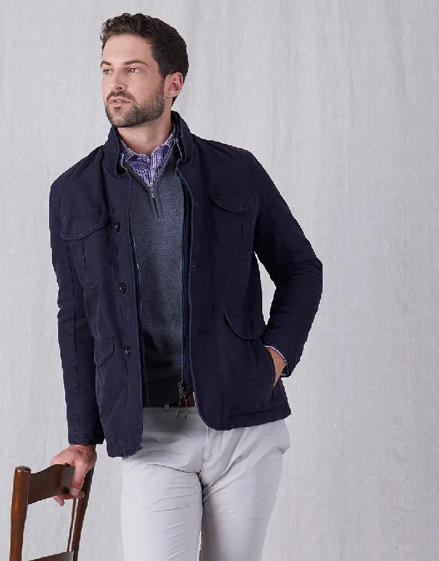 Men's Single - Breasted Cashmere Blazer in Camel for a Luxurious and Elegant Winter LookMalone Navy Field Jacket Men's Single - Breasted Cashmere Blazer in Camel for a Luxurious and Elegant Winter LookMalone Navy Field Jacket