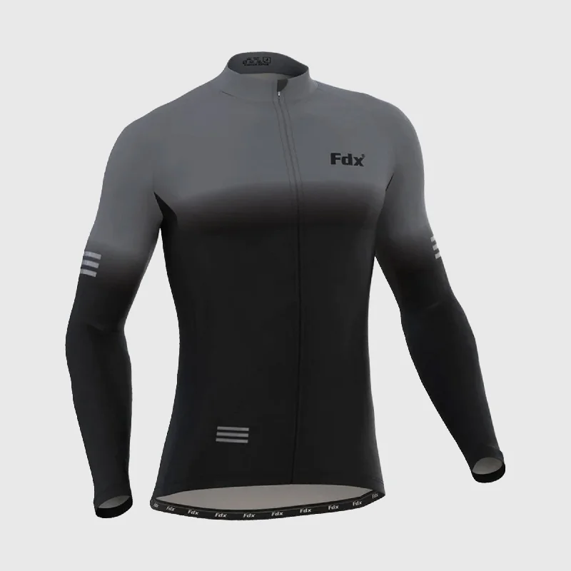 Men's Limited - Release American Football Jerseys of Rookie Stars for Early Adopters and FansFdx Duo Men's & Boy's Grey / Black Thermal Roubaix Long Sleeve Cycling Jersey