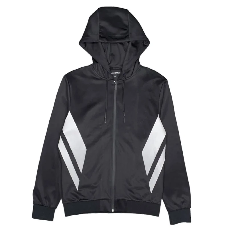 Checkered men jackets in a plaid pattern for a preppy appearanceMen's Zip-Up Jacket In Black