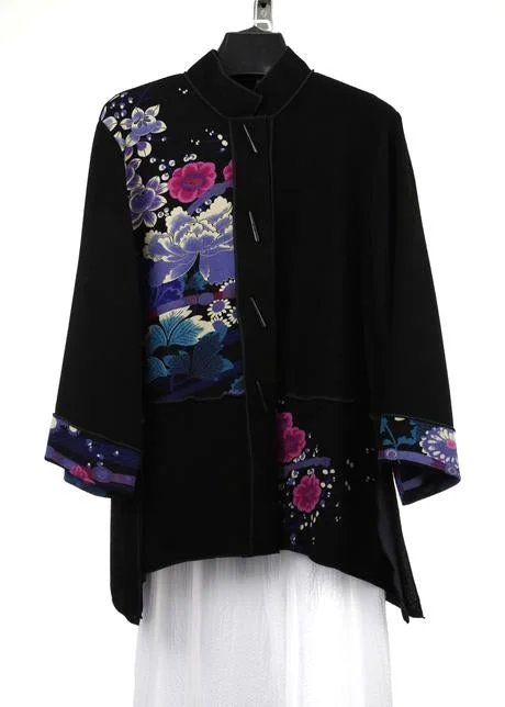 Denim men jackets with embroidered patches for a personalized touchMOONLIGHT JACKET CM65 PURPLE GARDEN