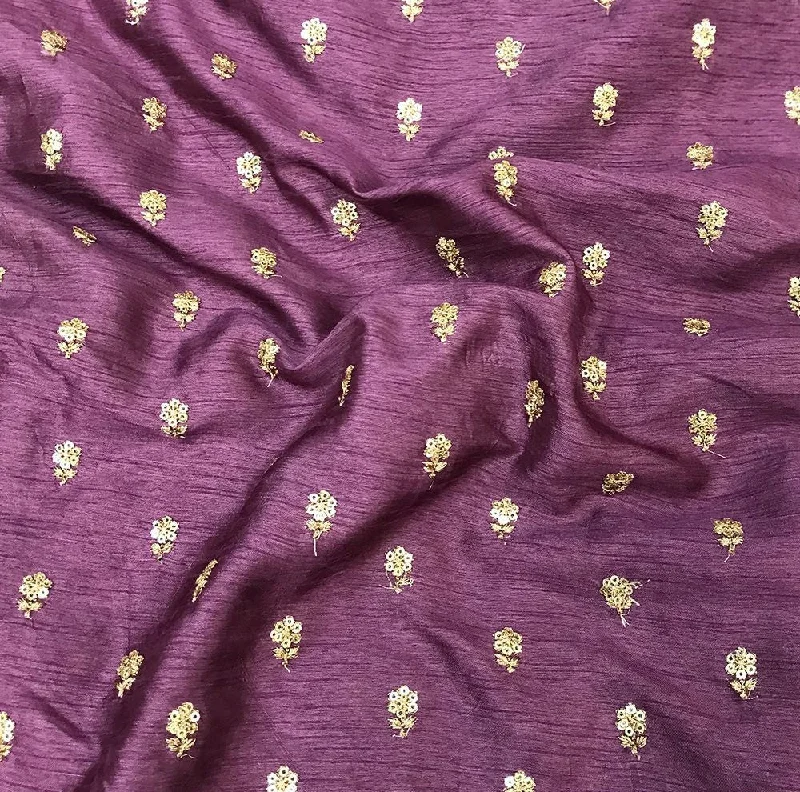 Plus Size Men's Floral Print Blazer in Pink and Purple for a Bold and Fashion - Forward StatementOnion Pink Flower Butti Embroidered Viscose Dola Silk Fabric