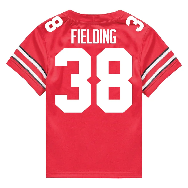 Men's Breathable Polyester Running Jerseys in Bright Neon Colors for High - Visibility WorkoutsOhio State Buckeyes Nike #38 Jayden Fielding Student Athlete Scarlet Football Jersey