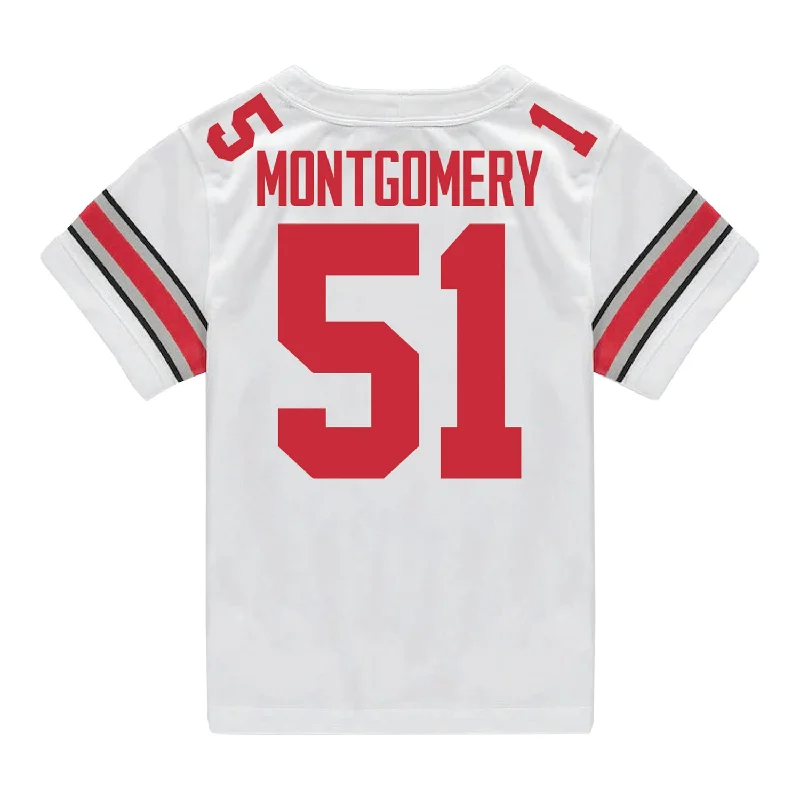 Men's NBA Authentic Team Jerseys in Official Team Colors for True Basketball FansOhio State Buckeyes Nike #51 Luke Montgomery Student Athlete White Football Jersey
