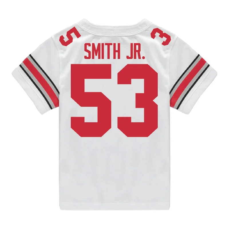 Men's Moisture - Wicking Lacrosse Jerseys with Mesh Panels for Optimal Performance on the FieldOhio State Buckeyes Nike #53 Will Smith Jr. Student Athlete White Football Jersey Men's Moisture - Wicking Lacrosse Jerseys with Mesh Panels for Optimal Performance on the FieldOhio State Buckeyes Nike #53 Will Smith Jr. Student Athlete White Football Jersey
