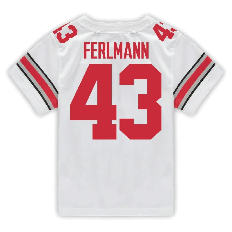 Men's Vintage American Football Jerseys of Legendary Teams for Collectors and FansOhio State Buckeyes Nike #43 John Ferlmann Student Athlete White Football Jersey