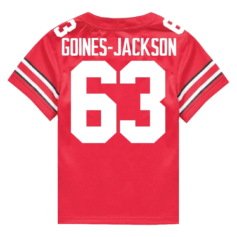 Men's Authentic Soccer Jerseys of National Teams for International Football EventsOhio State Buckeyes Nike #63 Julian Goines-Jackson Student Athlete Scarlet Football Jersey Men's Authentic Soccer Jerseys of National Teams for International Football EventsOhio State Buckeyes Nike #63 Julian Goines-Jackson Student Athlete Scarlet Football Jersey