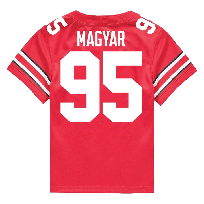 Men's Retro Soccer Jerseys of Famous Clubs from the 90s for Nostalgic Football EnthusiastsOhio State Buckeyes Nike #95 Casey Magyar Student Athlete Scarlet Football Jersey