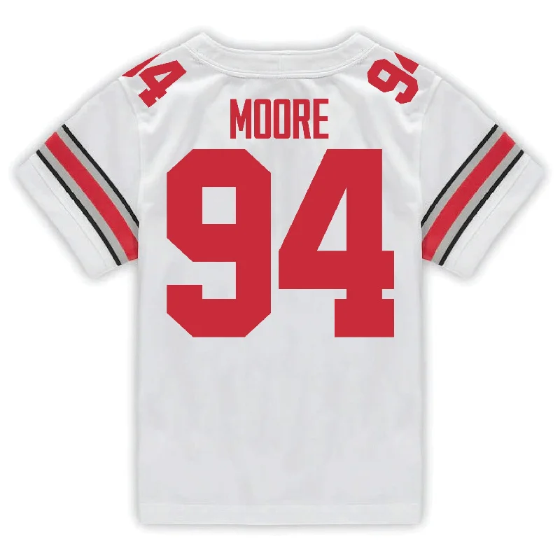 Men's Vintage American Football Jerseys of Legendary Teams for Collectors and FansOhio State Buckeyes Nike #94 Jason Moore Student Athlete White Football Jersey