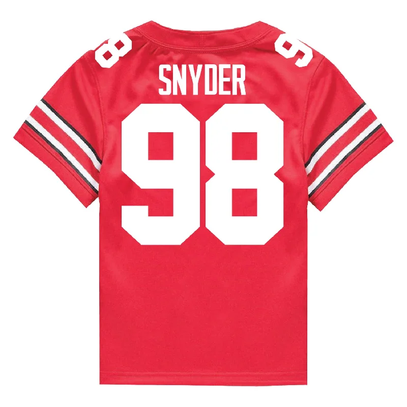 Men's Basketball Jerseys with Signature Player Logos for a Fan - Favorite LookOhio State Buckeyes Nike #98 Austin Snyder Student Athlete Scarlet Football Jersey