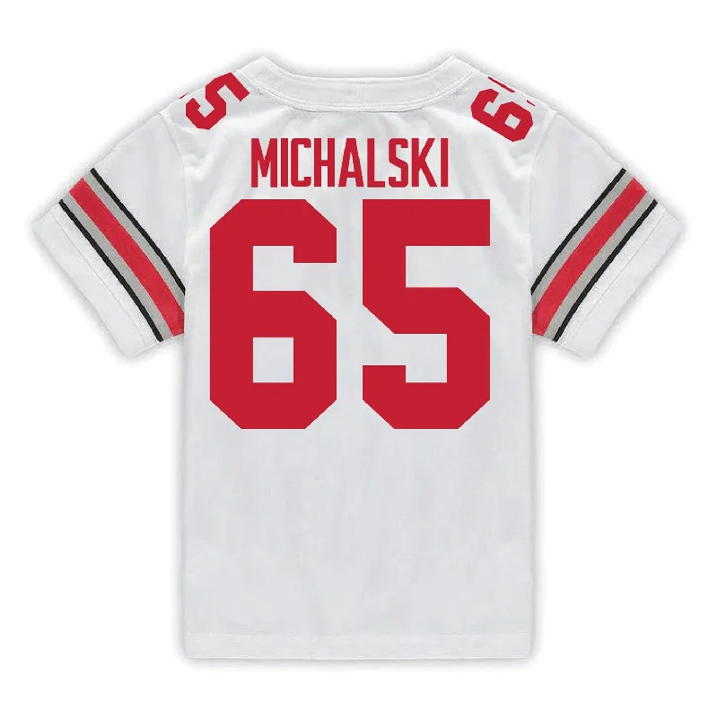 Men's Cycling Jerseys with Reflective Stripes for Safe and Stylish Rides at NightOhio State Buckeyes Nike #65 Zen Michalski Student Athlete White Football Jersey
