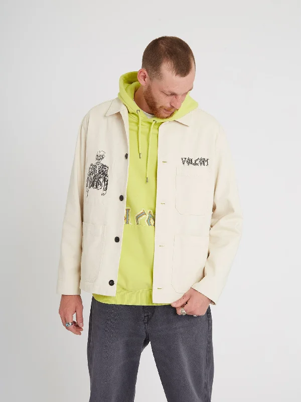 Bomber men jackets with ribbed cuffs for a classic 80s styleRichard French Sayer Jacket - CLOUD Bomber men jackets with ribbed cuffs for a classic 80s styleRichard French Sayer Jacket - CLOUD