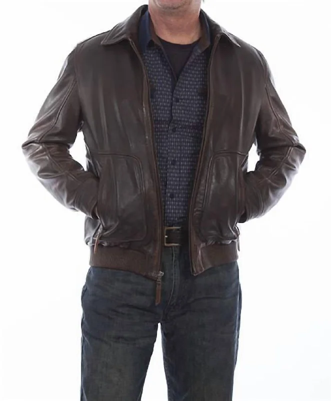 Fleece - lined men jackets for cold - weather commutingRugged Lamb Jacket In Brown