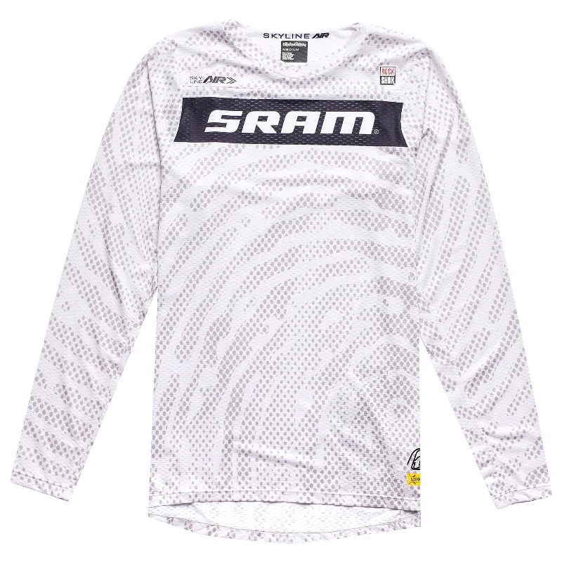 Men's Breathable Polyester Running Jerseys in Bright Neon Colors for High - Visibility WorkoutsSkyline Air LS Jersey SRAM Roots Cement