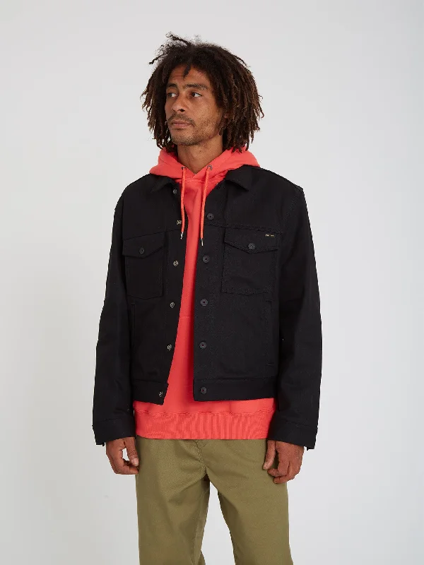 Men jackets with a hidden interior pocket for secure storageStereostone Jacket - BLACK
