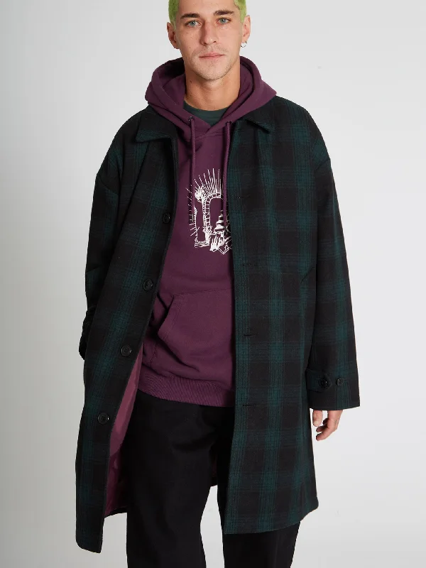 Slim - fit leather men jackets with a distressed finish for a rugged lookStone Lords Jacket - PLAID
