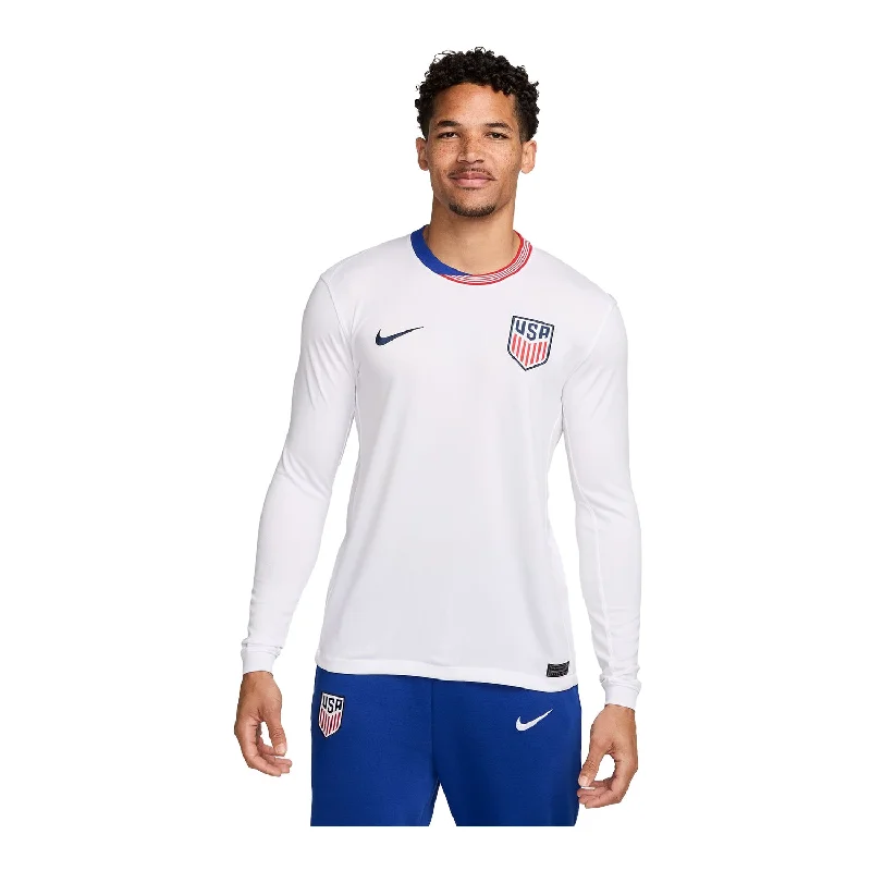 Men's Replica Hockey Jerseys of Star Players for Devoted Ice Hockey SupportersMen's Nike USMNT 2024 American Classic Home Stadium Long Sleeve Jersey